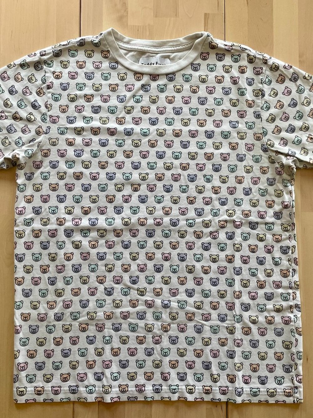 Teddy Fresh Unisex Colorful Mini Bear Heads T-Shirt size Small